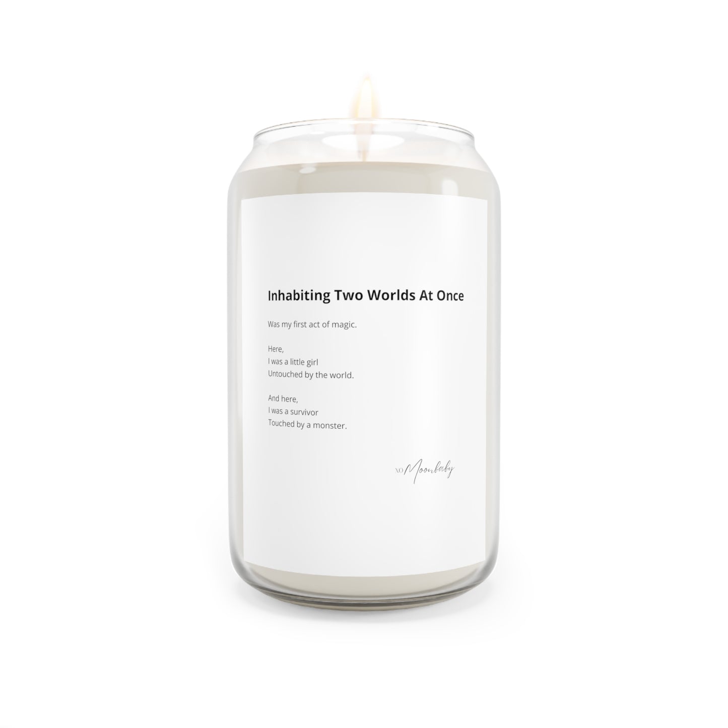 Inhabiting Two Worlds At Once - Scented Aromatherapy Candle, 13.75 oz