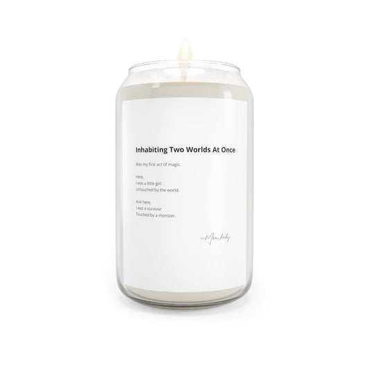 Inhabiting Two Worlds At Once - Scented Aromatherapy Candle, 13.75 oz