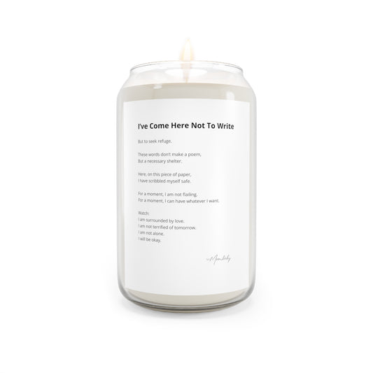 I've Come Here Not To Write - Scented Aromatherapy Candle, 13.75 oz