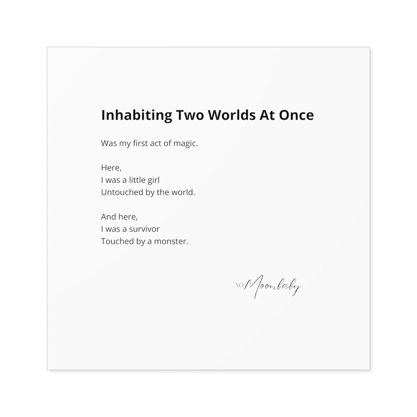 Inhabiting Two Worlds At Once - Vinyl Sticker, Indoor/Outdoor