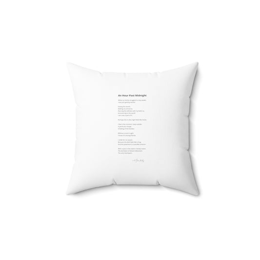 An Hour Past Midnight - Faux Suede Square Pillow