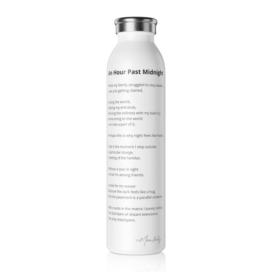 An Hour Past Midnight - Stainless Steel Water Bottle, 20oz