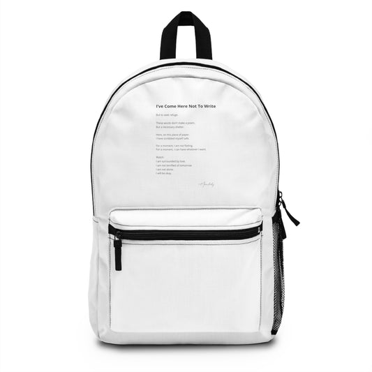 I've Come Here Not To Write - Backpack