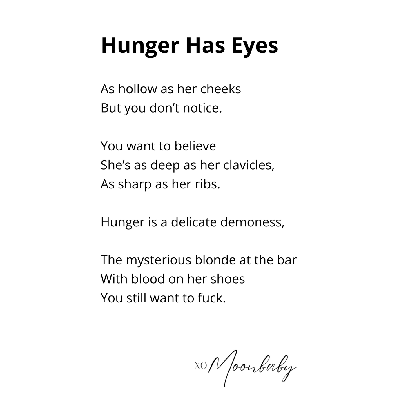 Hunger Has Eyes - Organic Cotton T-Shirt