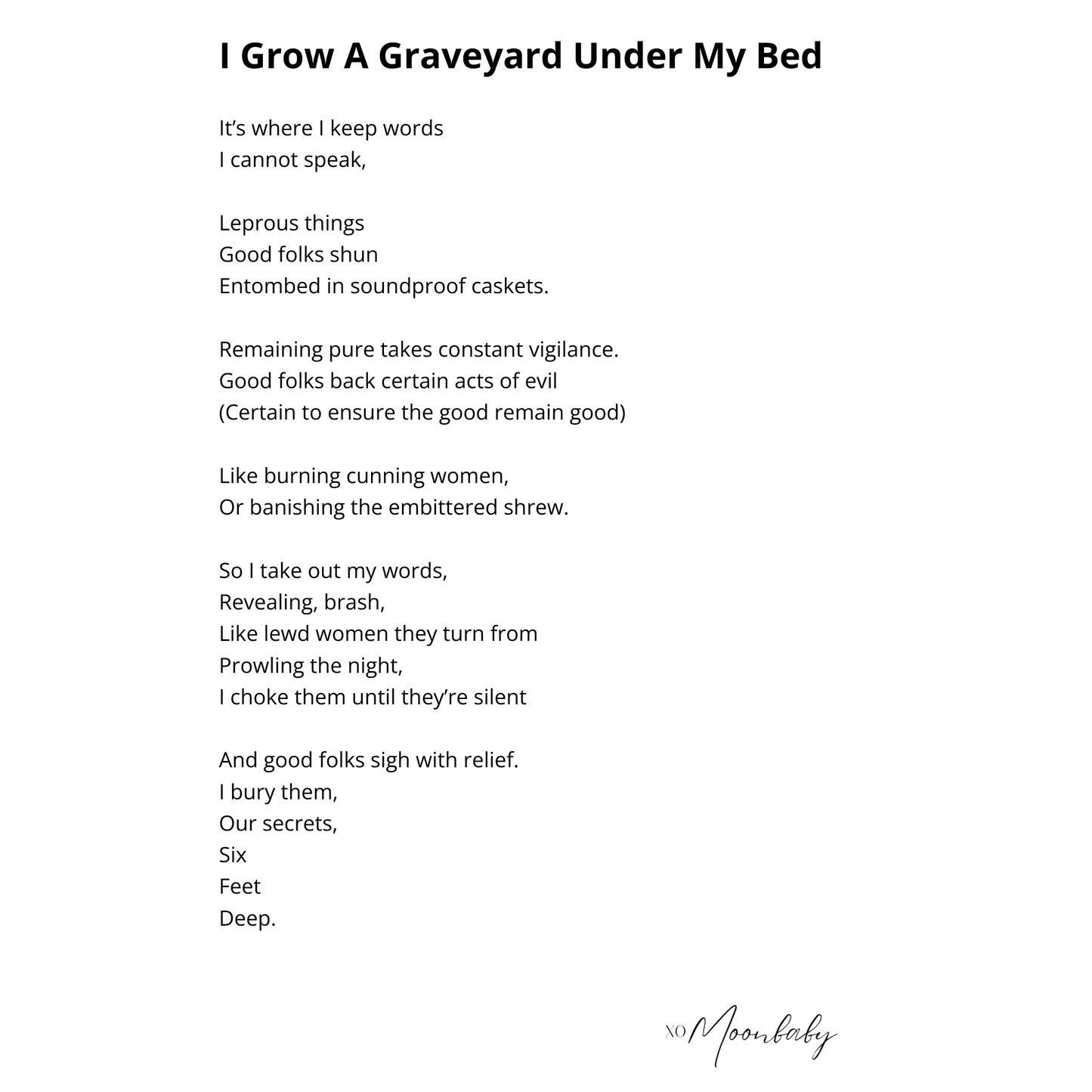 I Grow A Graveyard Under My Bed - Weekender Bag