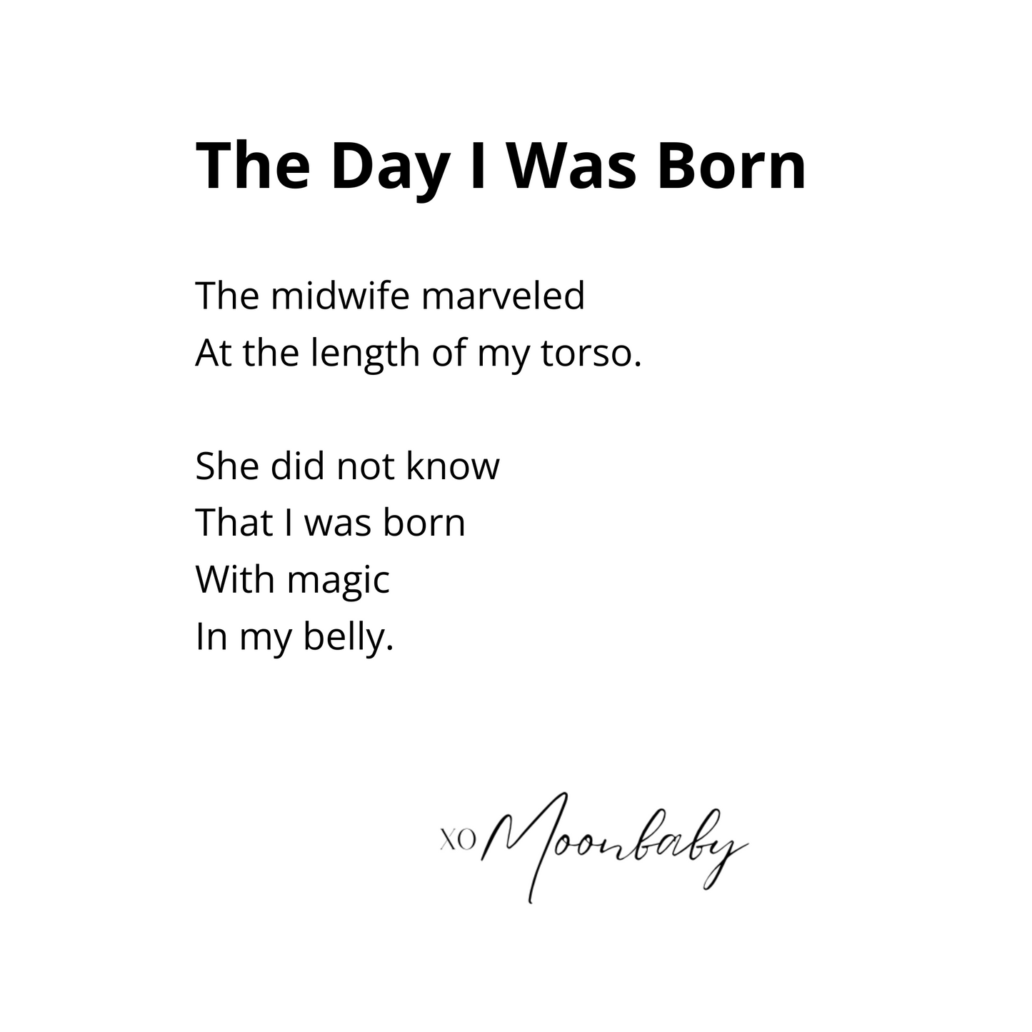 The Day I Was Born - Backpack