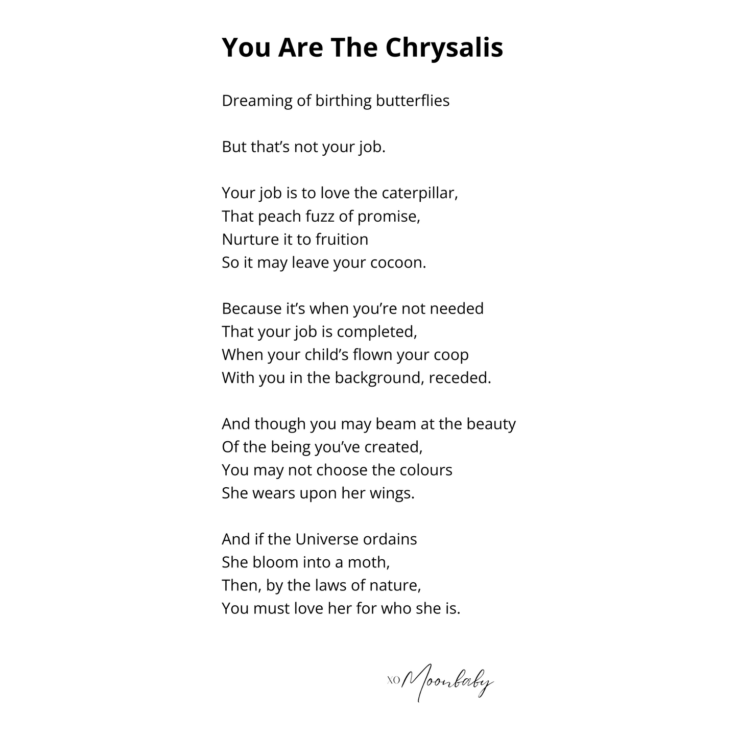 You Are The Chrysalis - Backpack